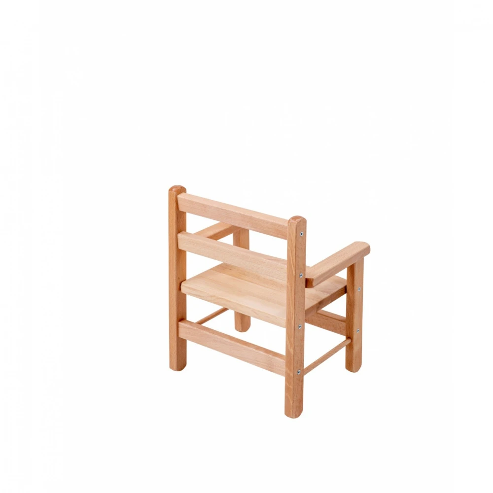 Petit Fauteuil Enfant Avec Accoudoirs Juliette Vernis Naturel – Image 5