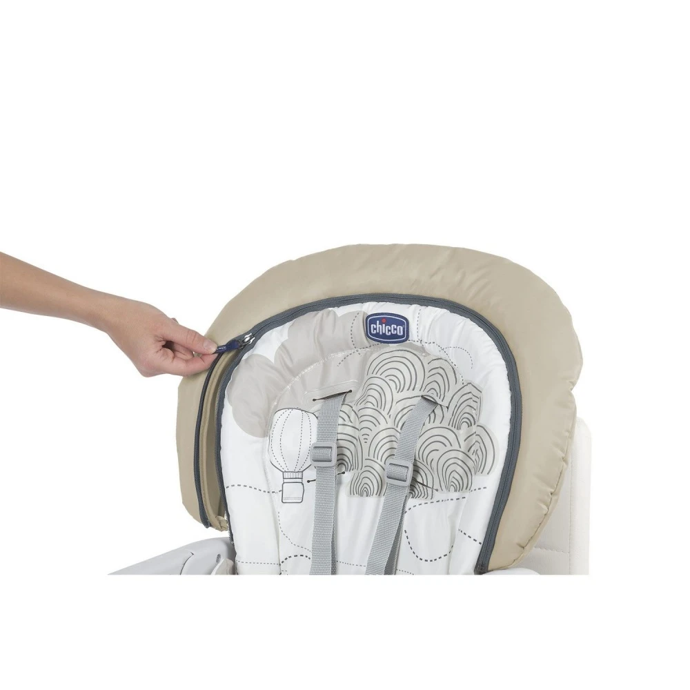 CHICCO Chaise Haute Polly Progres5 4 Roues Clouds – Image 7