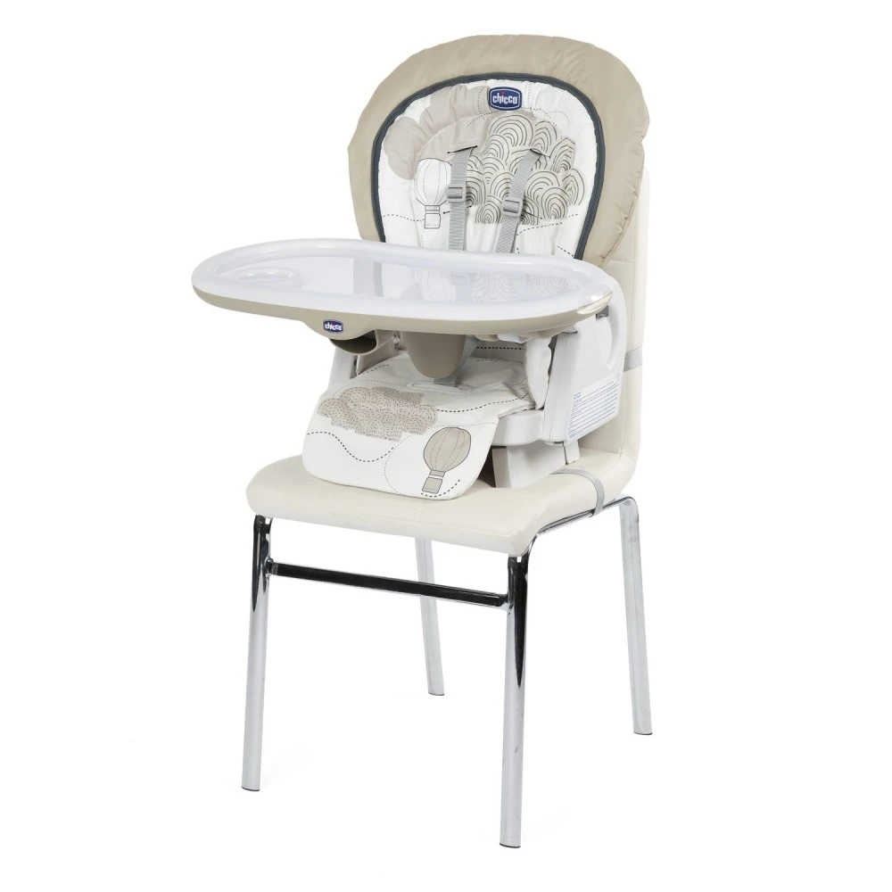 CHICCO Chaise Haute Polly Progres5 4 Roues Clouds – Image 8