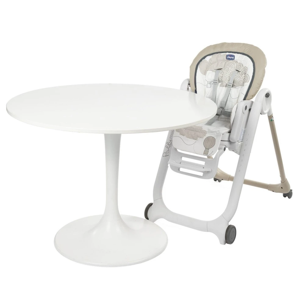 CHICCO Chaise Haute Polly Progres5 4 Roues Clouds – Image 9