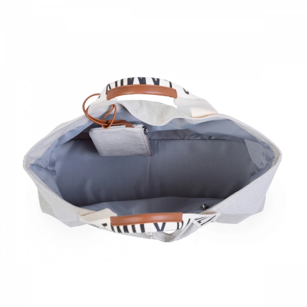Childhome Sac à Langer Family Bag Signature Canvas Gris – Image 3