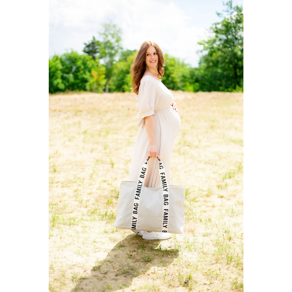 Childhome Sac à Langer Family Bag Signature Canvas Gris – Image 7