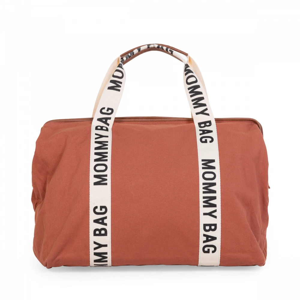 Childhome Sac à Langer Mommy Bag Signature Canvas Terracotta
