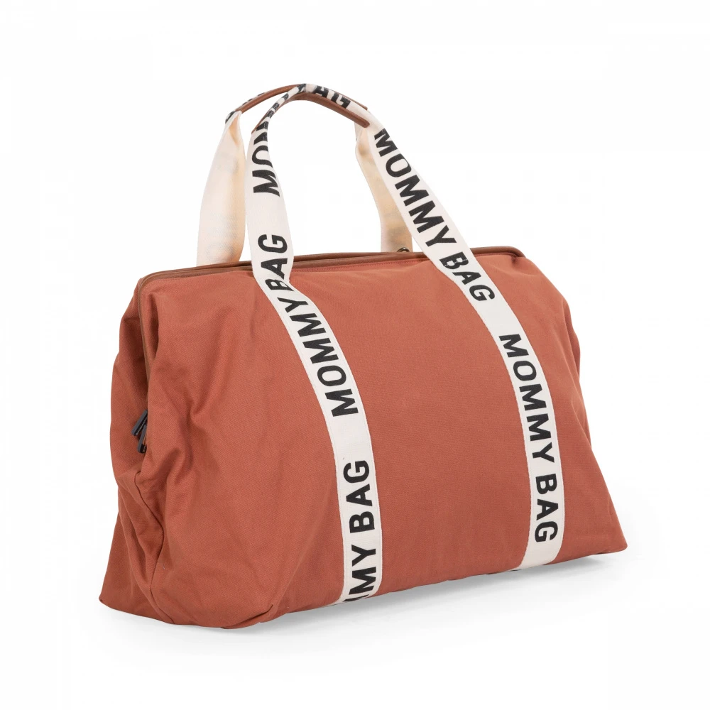 Childhome Sac à Langer Mommy Bag Signature Canvas Terracotta – Image 2