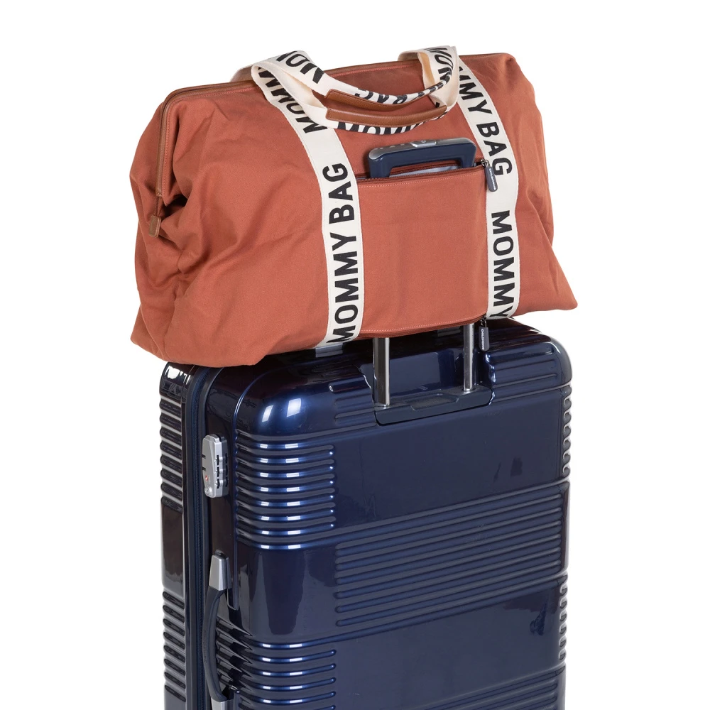 Childhome Sac à Langer Mommy Bag Signature Canvas Terracotta – Image 6