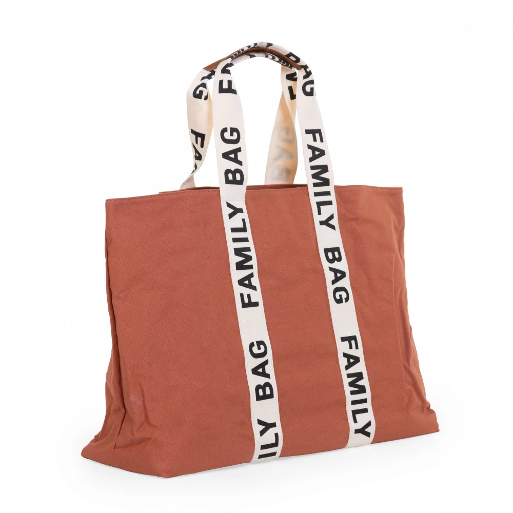 Childhome Sac à Langer Family Bag Signature Canvas Terracotta – Image 2