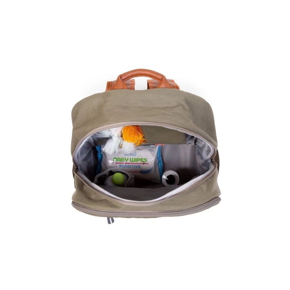 Childhome Sac à Dos à Langer Daddy Bag Canvas Kaki – Image 4