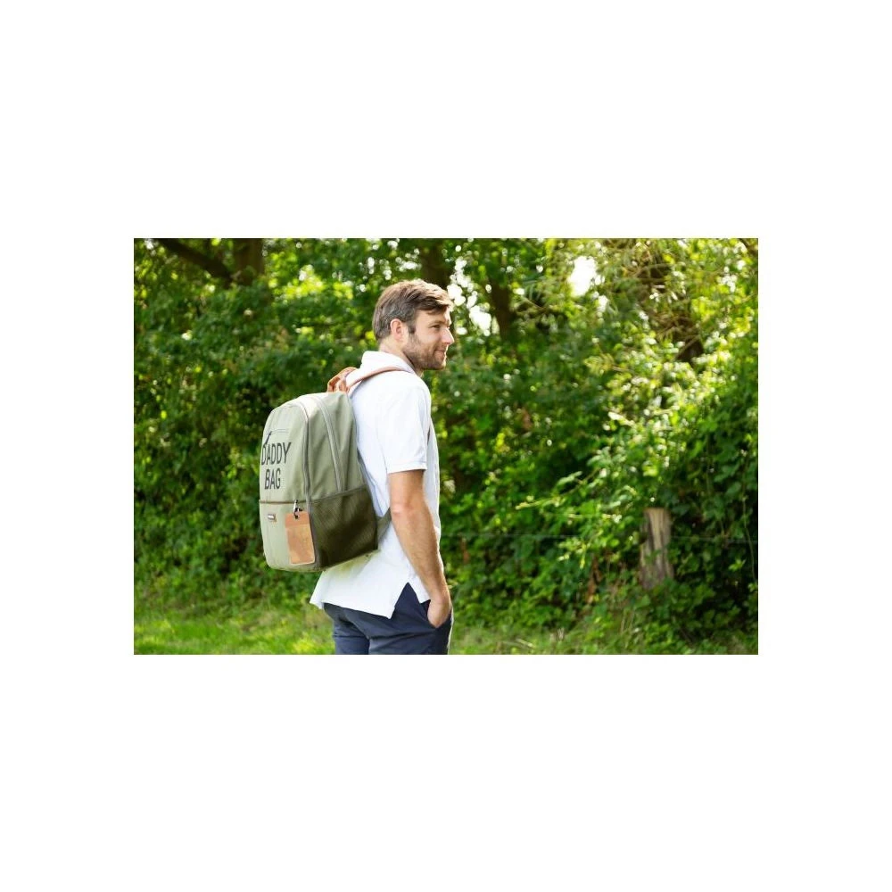 Childhome Sac à Dos à Langer Daddy Bag Canvas Kaki – Image 6