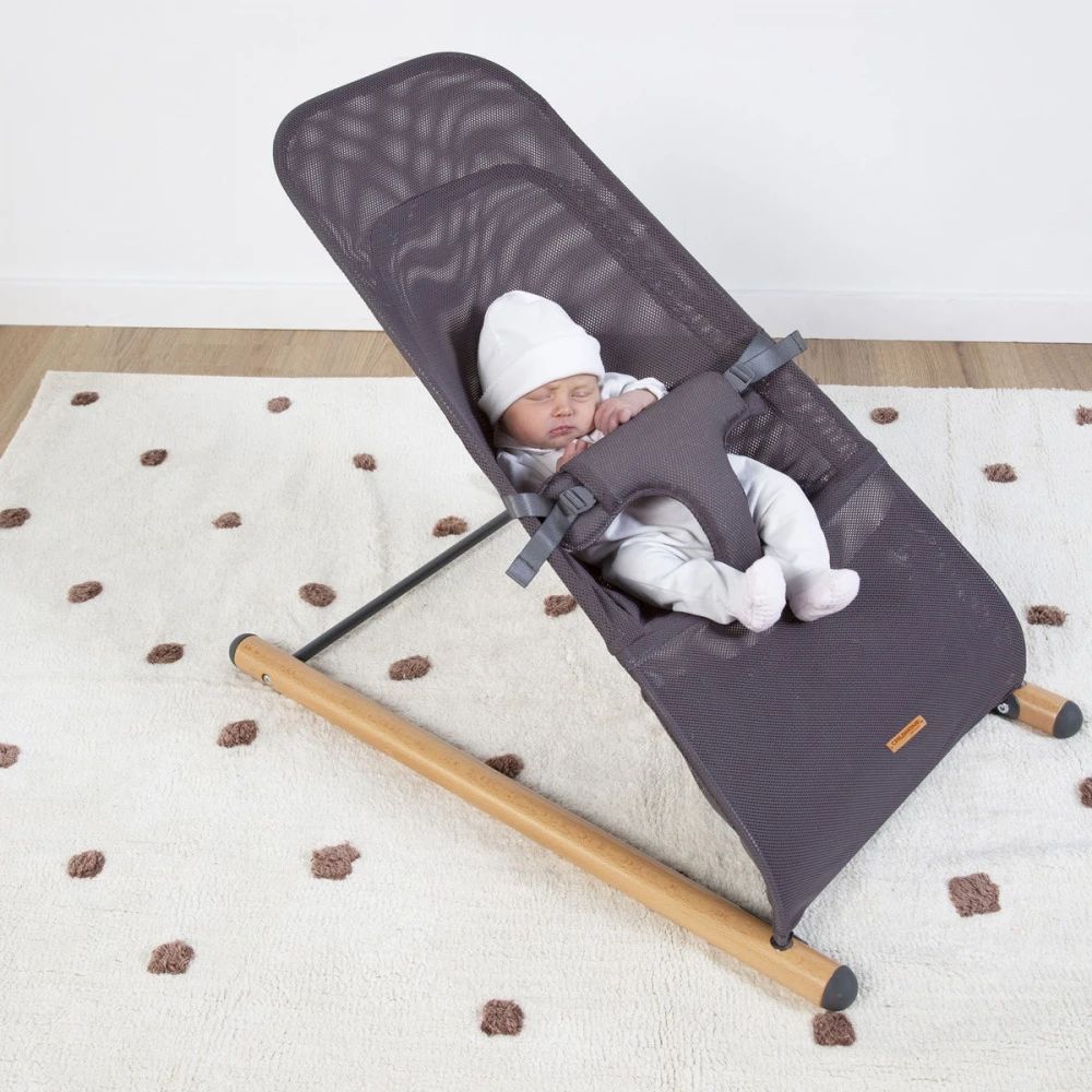 Childhome Transat Evolux Bois Naturel Mesh Anthracite – Image 2