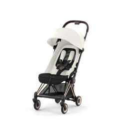 CYBEX Poussette Compacte Coya Châssis Rose Gold Siège Blanc