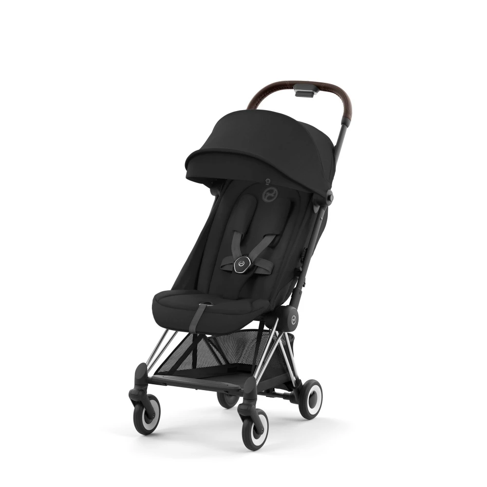 CYBEX Poussette Compacte Coya Châssis Chrome Brown Siège Noir
