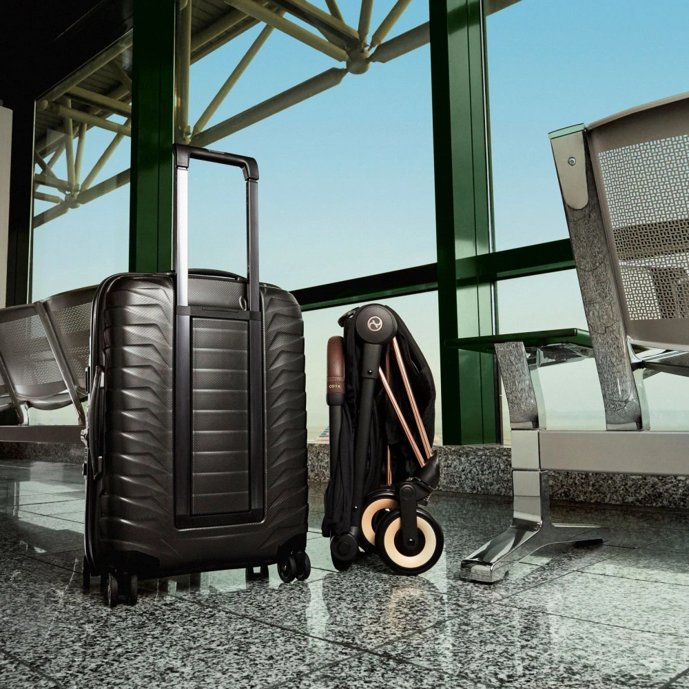 CYBEX Poussette Compacte Coya Châssis Chrome Brown Siège Noir – Image 12