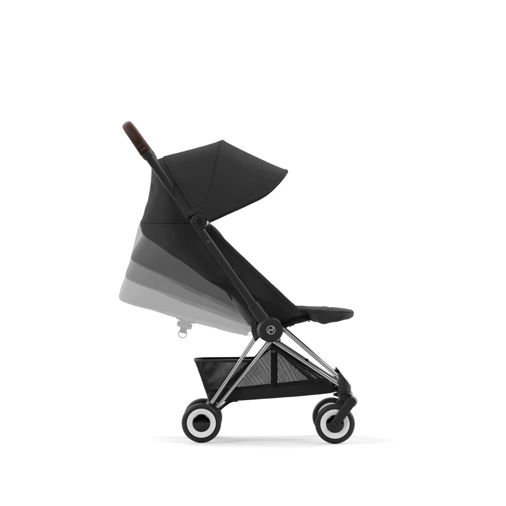 CYBEX Poussette Compacte Coya Châssis Chrome Brown Siège Noir – Image 5