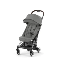CYBEX Poussette Compacte Coya Châssis Chrome Brown Siège Gris
