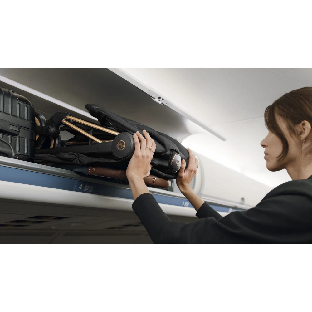 CYBEX Poussette Compacte Coya Châssis Chrome Brown Siège Gris – Image 2