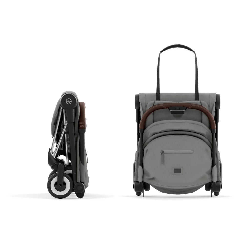 CYBEX Poussette Compacte Coya Châssis Chrome Brown Siège Gris – Image 3