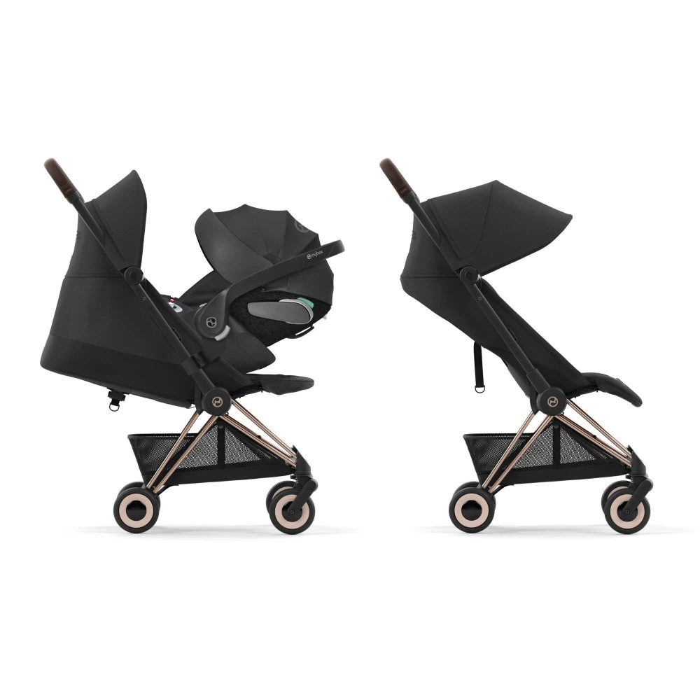 CYBEX Poussette Compacte Coya Châssis Chrome Brown Siège Gris – Image 9