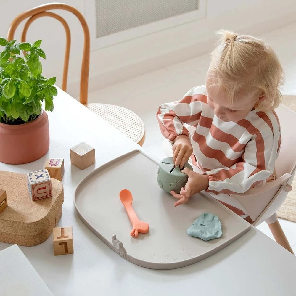 Done By Deer Bavoir Manches Longues 6-18 Mois Stripes Bleu – Image 4