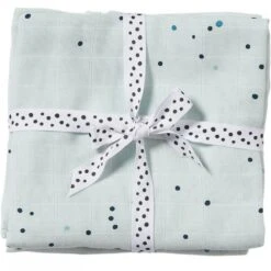 Done By Deer Lot De 2 Langes 120x120cm Dreamy Dots Blue