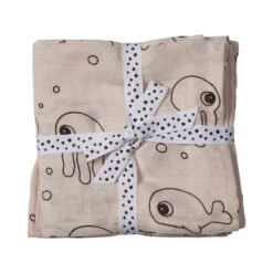 Done By Deer Lot De 2 Langes 70x70cm Sea Friends Rose Poudré