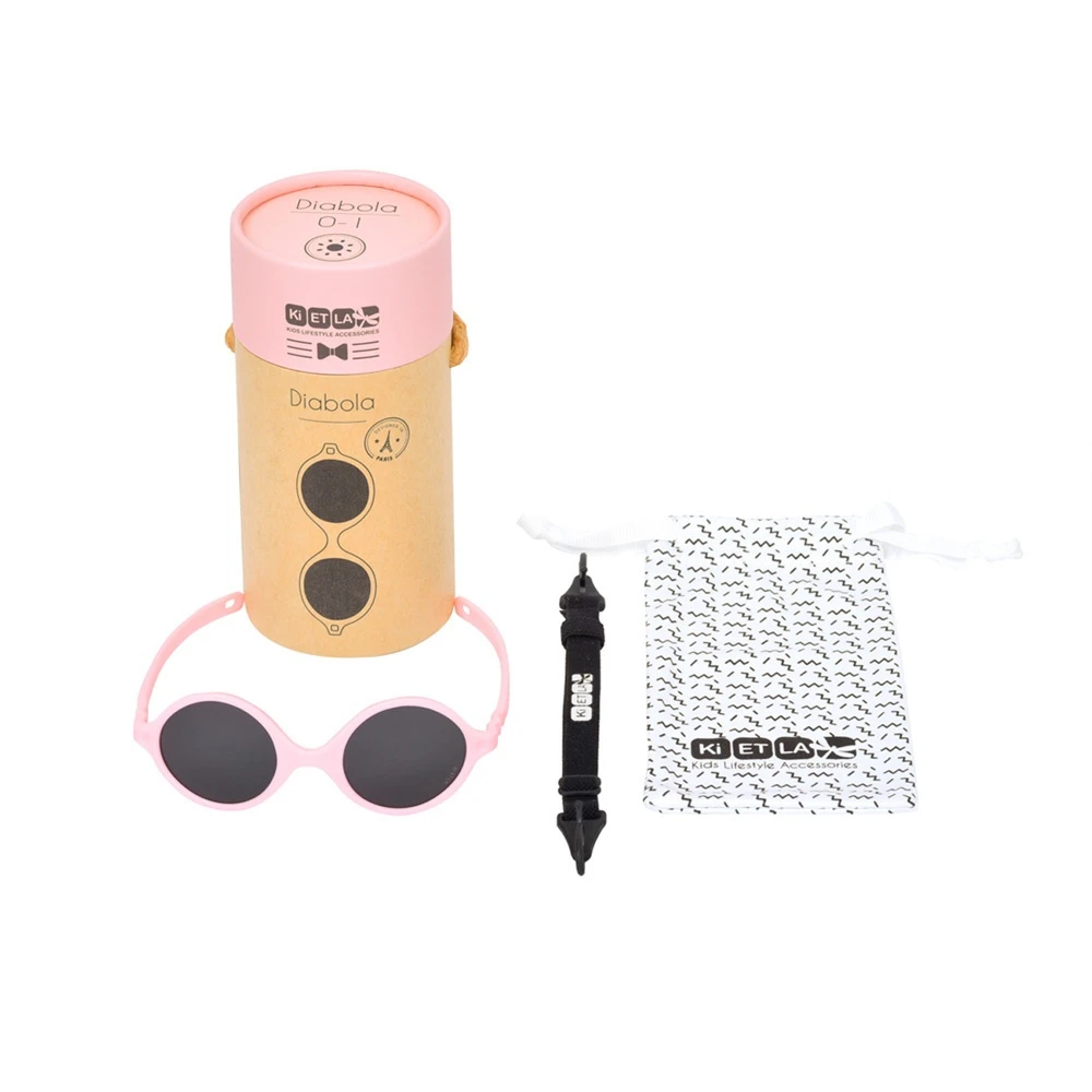 Lunettes De Soleil Bébé 0-1 An Diabola 2.0 Rose Pâle – Image 4