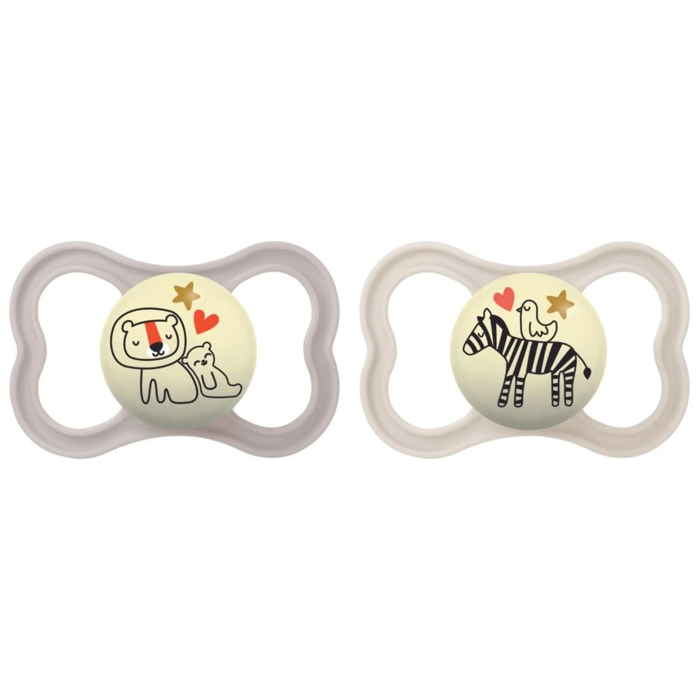 MAM Lot De 2 Sucettes Supreme Nuit 18 Mois + Silicone Coloris Aléatoires – Image 5