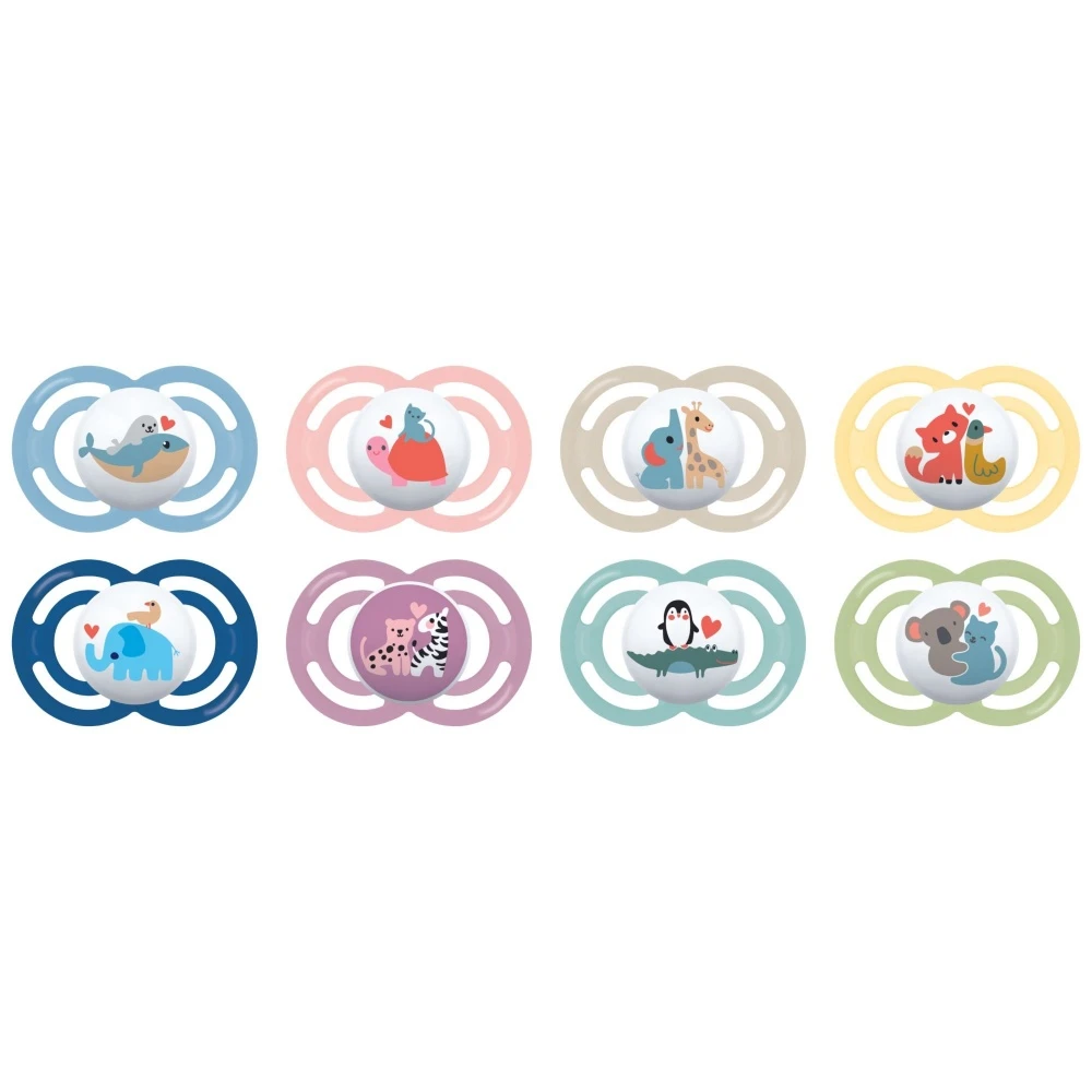 MAM Lot De 2 Sucettes 6 Mois+ Perfect Animaux Aléatoire