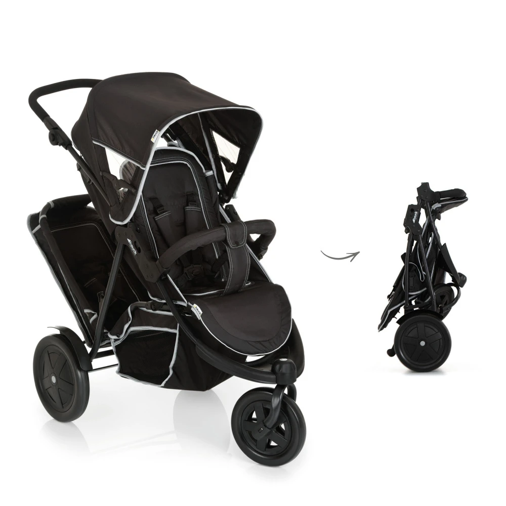 HAUCK Poussette Double Freerider Sh12 Black – Image 3