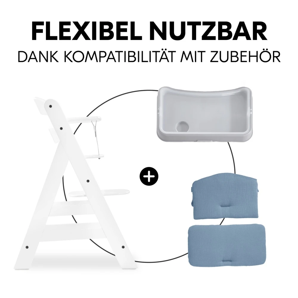 HAUCK Coussin D'assise Pour Chaise Haute Alpha+ Dusty Blue – Image 11