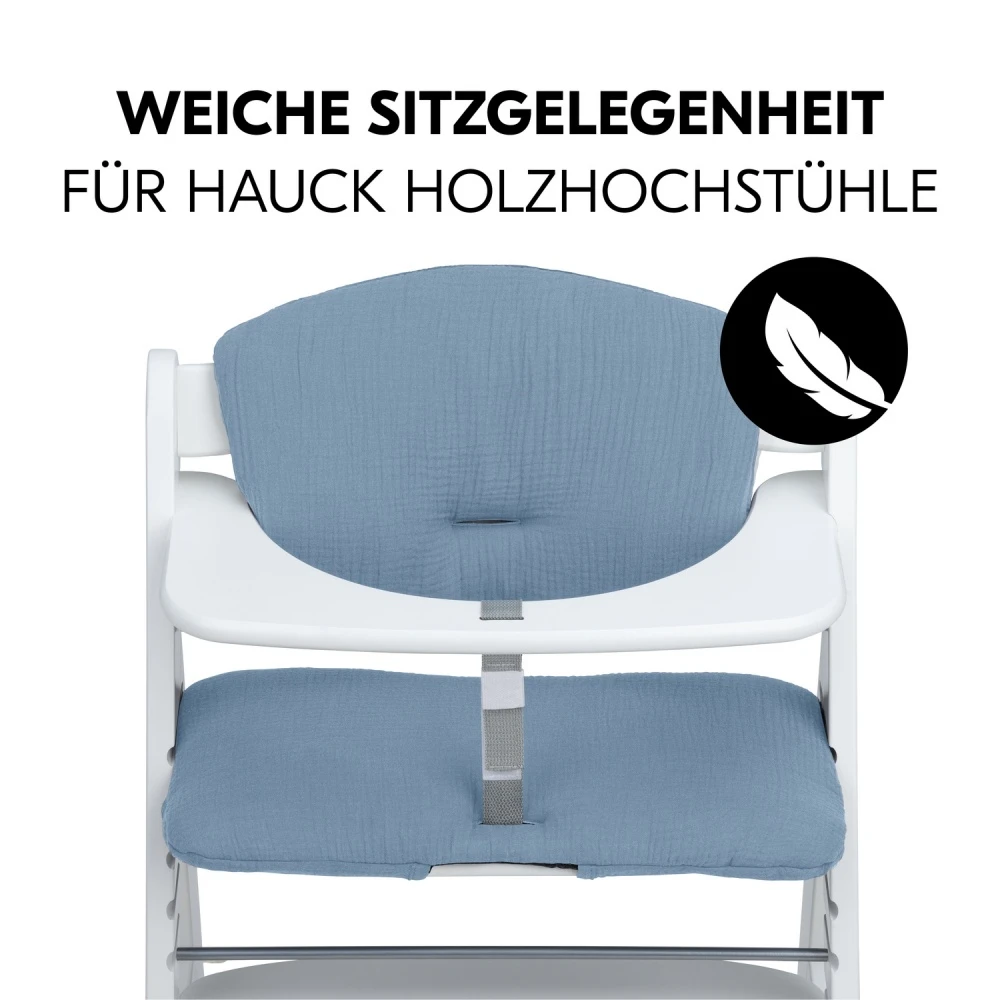 HAUCK Coussin D'assise Pour Chaise Haute Alpha+ Dusty Blue – Image 3