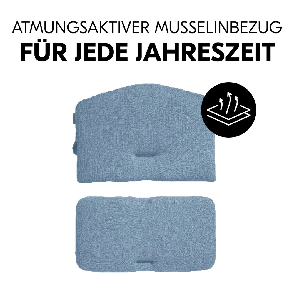 HAUCK Coussin D'assise Pour Chaise Haute Alpha+ Dusty Blue – Image 5