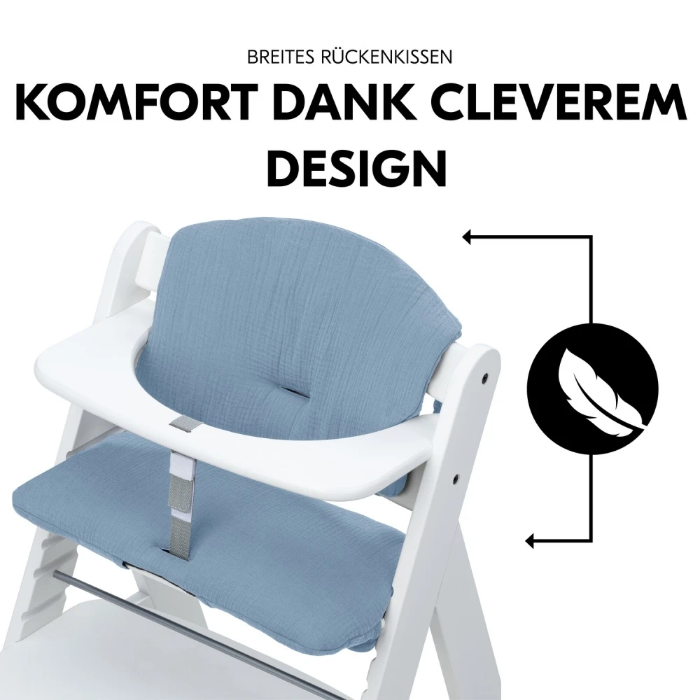 HAUCK Coussin D'assise Pour Chaise Haute Alpha+ Dusty Blue – Image 6