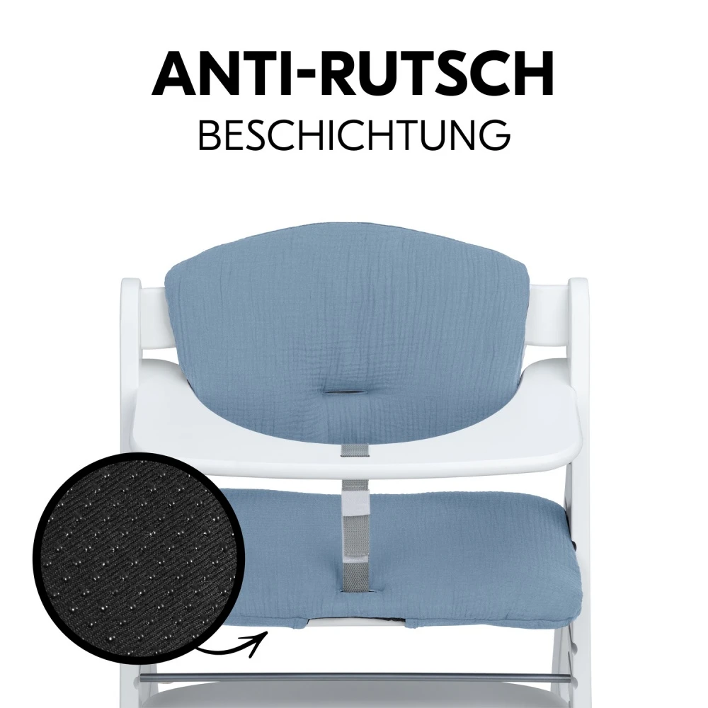 HAUCK Coussin D'assise Pour Chaise Haute Alpha+ Dusty Blue – Image 7