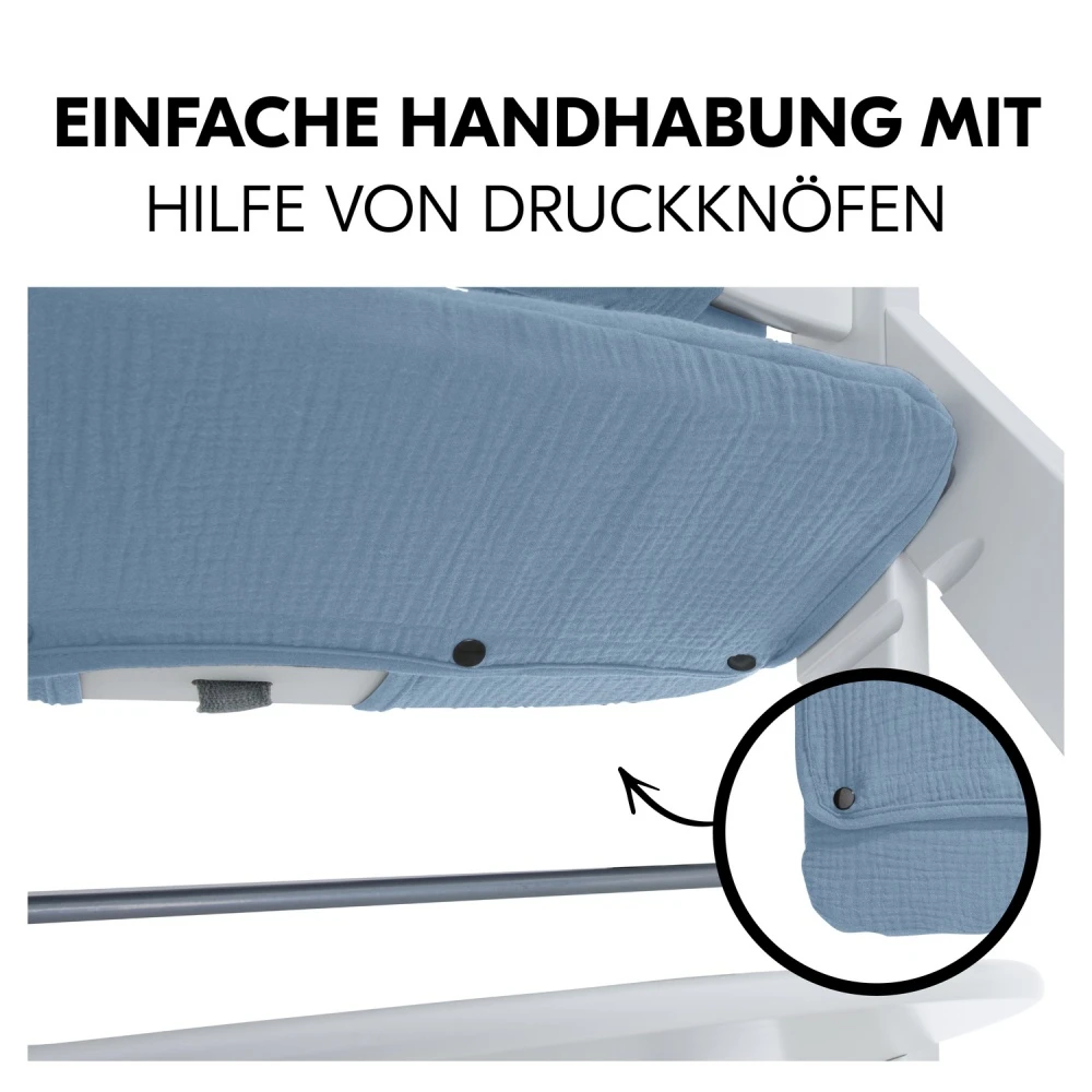 HAUCK Coussin D'assise Pour Chaise Haute Alpha+ Dusty Blue – Image 9