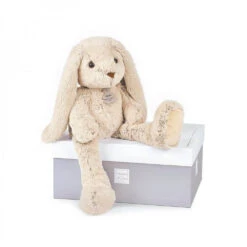 Peluche Bébé Copain Calin Lapin Beige 40 Cm