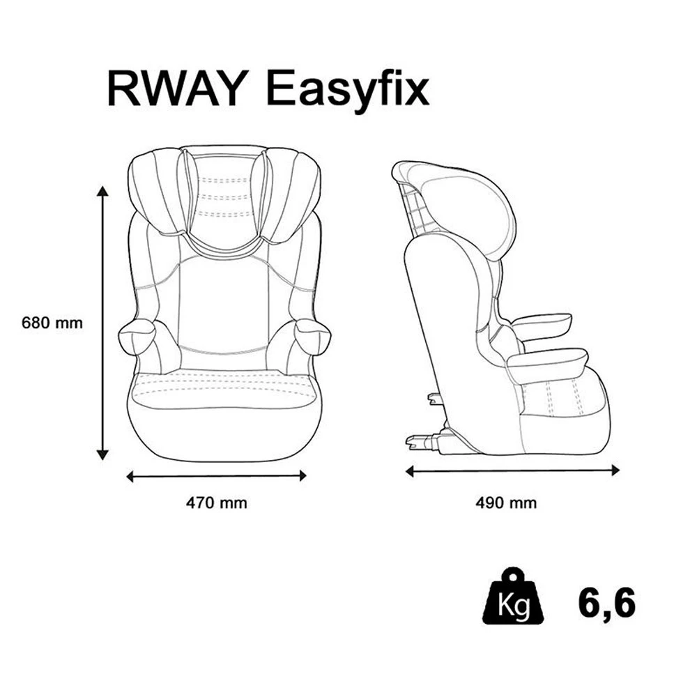 Siège Auto Rway Easyfix Luxe Bleu - Groupe 2/3 – Image 6