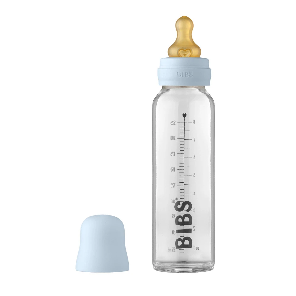BIBS Biberon En Verre 225 Ml Baby Blue