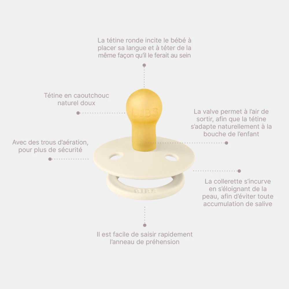 BIBS Pack De 2 Sucettes Colour Caoutchouc 6 Mois+ Candy Apple Et Haze – Image 7