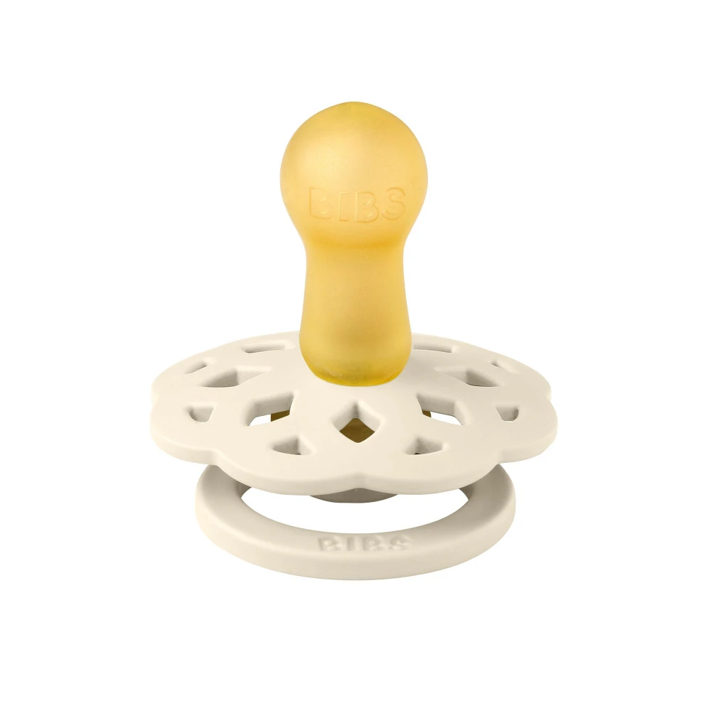 BIBS Pack De 2 Sucettes Bohème Caoutchouc 6 Mois+ Ivory Et Sage – Image 3