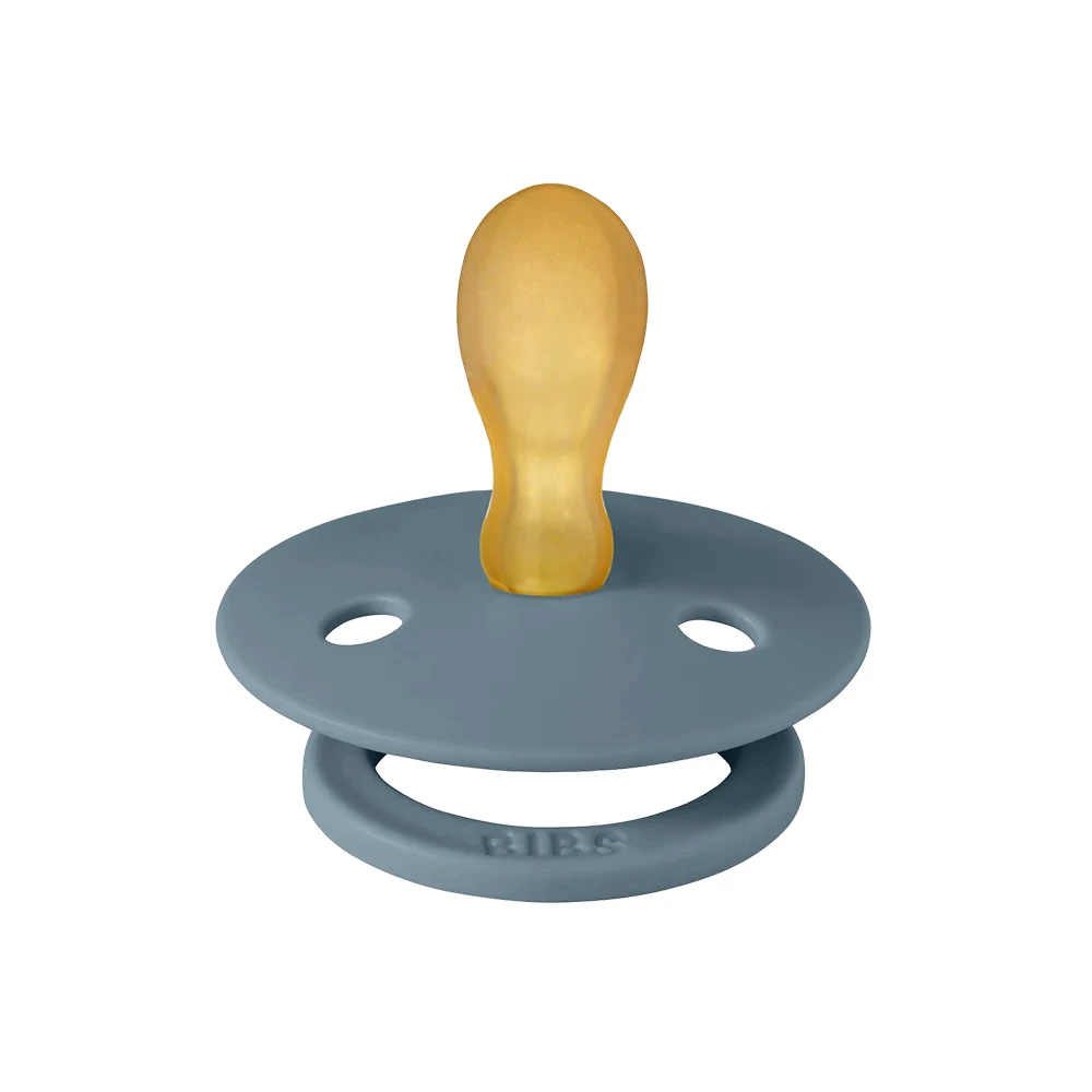 BIBS Pack De 2 Sucettes Colour Caoutchouc Symétrique 0-6 Mois Baby Blue Et Petrol – Image 3