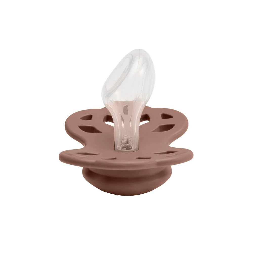 BIBS Pack De 2 Sucettes Infinity Silicone Anatomique 6 Mois+ Blush Et Woodchuck – Image 3