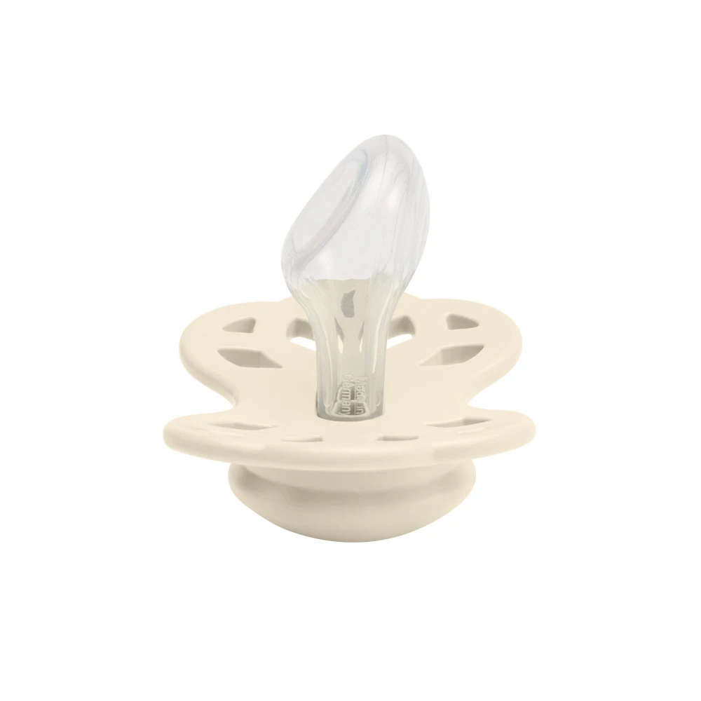 BIBS Pack De 2 Sucettes Infinity Silicone Anatomique 6 Mois+ Ivory Et Sage – Image 5