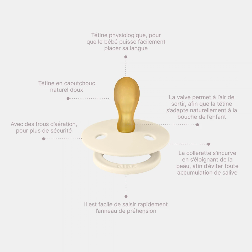 BIBS Pack De 2 Sucettes Colour Caoutchouc Symétrique 6 Mois+ Sage Et Hunter Green – Image 6