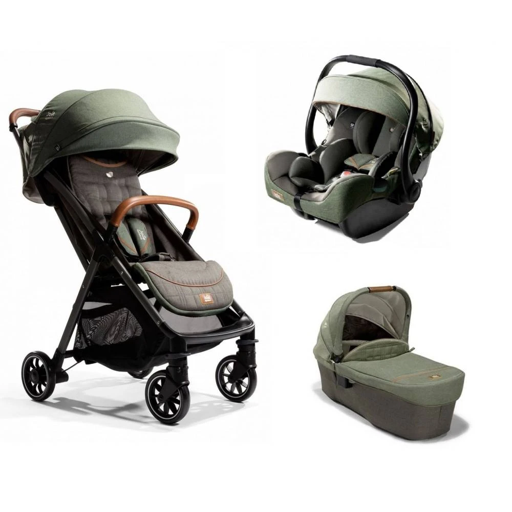 Joie Pack Trio Poussette Parcel Signature Pine + Siège Auto I-jemini Pine + Nacelle Ramble Signature Pine