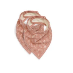 Jollein Lot De 2 Bavoirs Bandana Meadow Rosewood