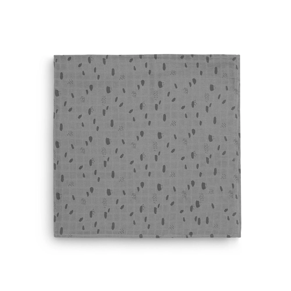Jollein Lot De 2 Langes Coton Hydrophile 115x115 Cm Spot Storm Grey – Image 2