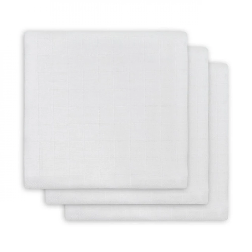 Jollein Lot De 3 Langes Coton Hydrophile 70x70 Cm White