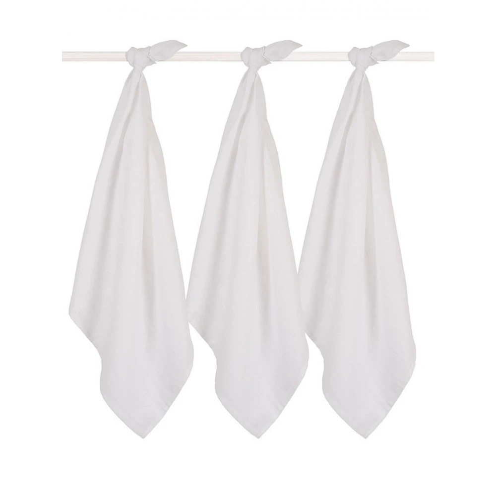 Jollein Lot De 3 Langes Coton Hydrophile 70x70 Cm White – Image 2