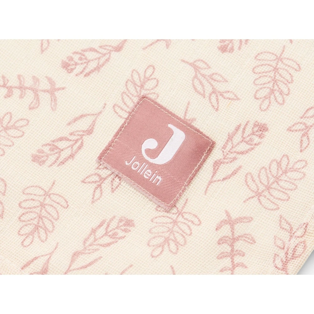 Jollein Lot De 2 Langes Coton Hydrophile 115x115 Cm Meadow Rosewood – Image 4