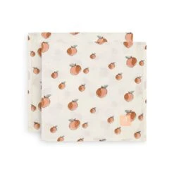 Jollein Lot De 2 Langes Coton Hydrophile 115x115 Cm Peach